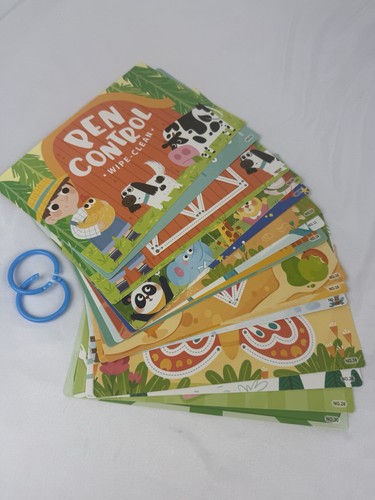 Wipe clean activity cards set - clean,