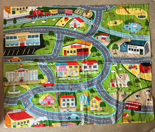 Village play mat for toy - mat, cars