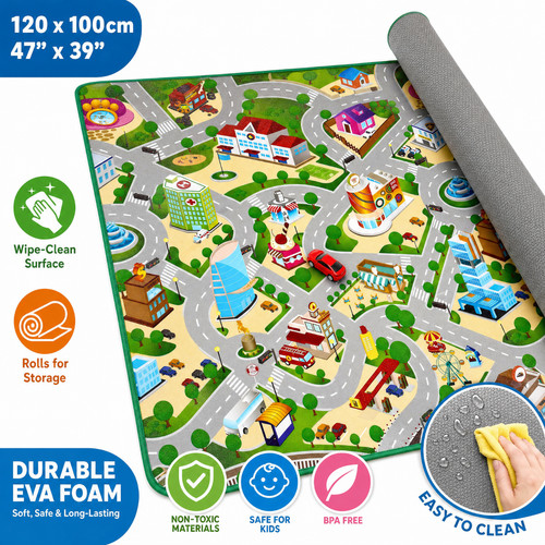 Kids play mat bright - mat, city