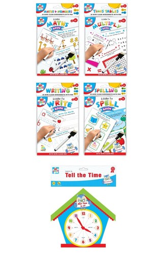 Wipe clean learn time - wipe, write