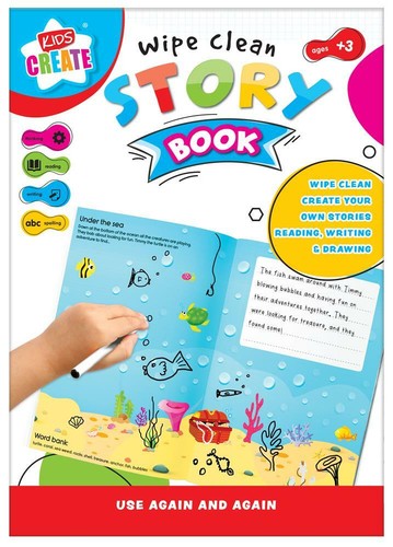 Wipe clean story creator - a4,