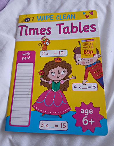 Wipe clean times tables - wipe-clean,